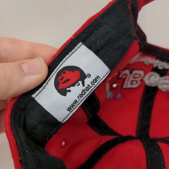 Red Hat Slideback Hat Red OSFA Embroidered JBoss Adjustable 6 Panel - Picture 10 of 10